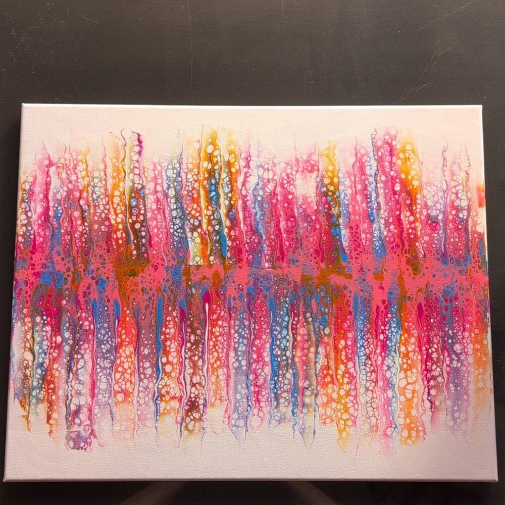 Original Handmade Abstract Painting  Canvas Art 16×20 "Staccato Light"